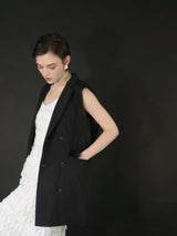 【阪急うめだ本店 POP UP】BACK RIBBON GILET (BLACK)