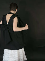 【阪急うめだ本店 POP UP】BACK RIBBON GILET (BLACK)