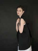 【阪急うめだ本店 POP UP】BACK RIBBON GILET (BLACK)