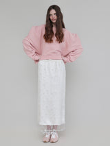 SPARKLING SHEER FLOWER SKIRT