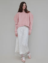 SPARKLING SHEER FLOWER SKIRT
