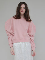 PUFF SLEEVE SWEAT - 起毛なし -