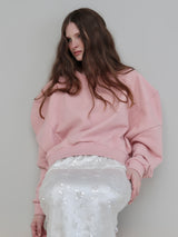 PUFF SLEEVE SWEAT - 起毛なし -