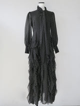 【伊勢丹新宿店先行発売】ADELE DOT CIFFON TIE DRESS