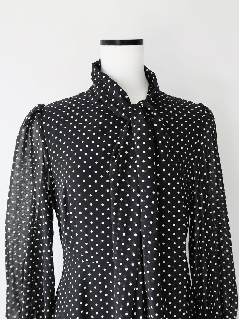 【伊勢丹新宿店先行発売】ADELE DOT CIFFON TIE DRESS