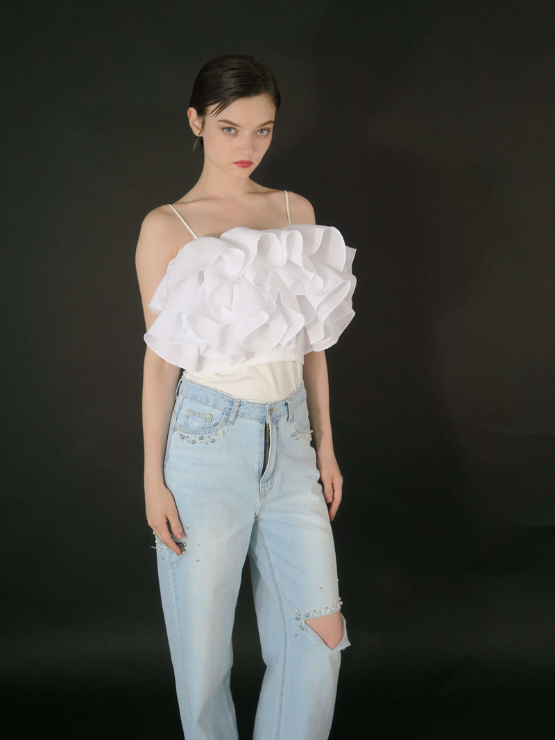 RUFFLE BUSTIER