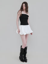 CLOUD SHIRRING MINI DRESS
