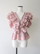 SATIN RAFFLE FRILL TOPS
