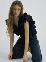 RAFFLE FRILL TOPS (NAVY)