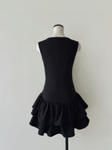 FRILL HEM MINI DRESS