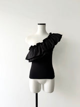 RAFFLE FRILL ONE SHOULDER TOPS