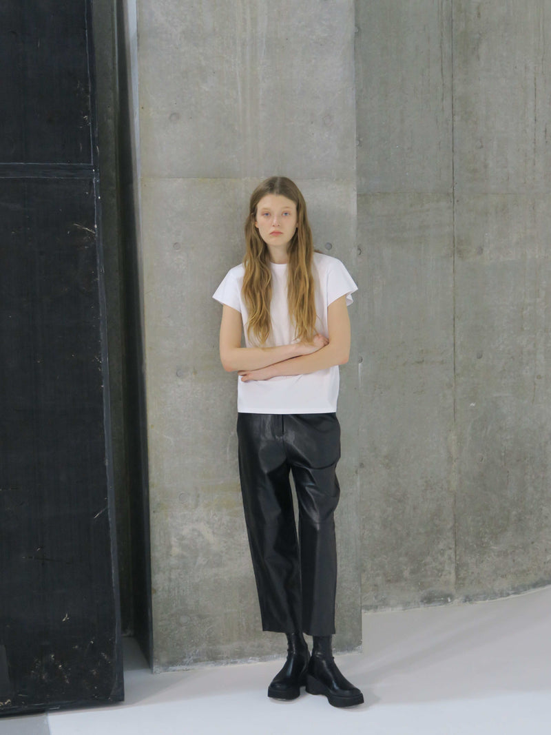 VEGAN LEATHER ANKLE PANTS