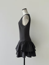 FRILL HEM MINI DRESS