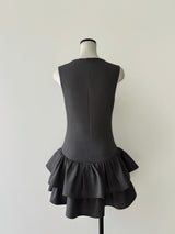 FRILL HEM MINI DRESS