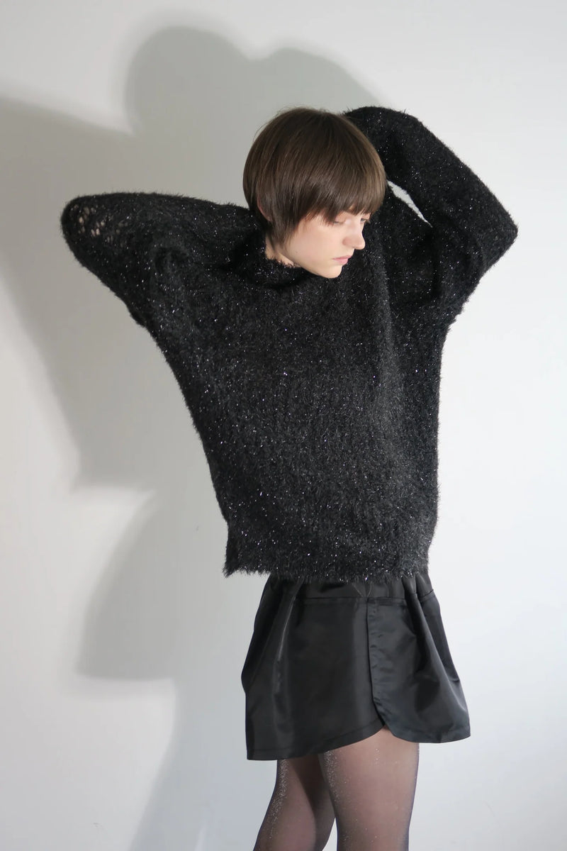 GLITTER ROUND NECK KNIT