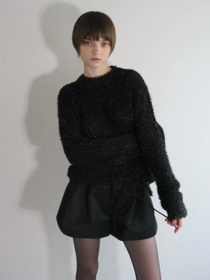 GLITTER ROUND NECK KNIT