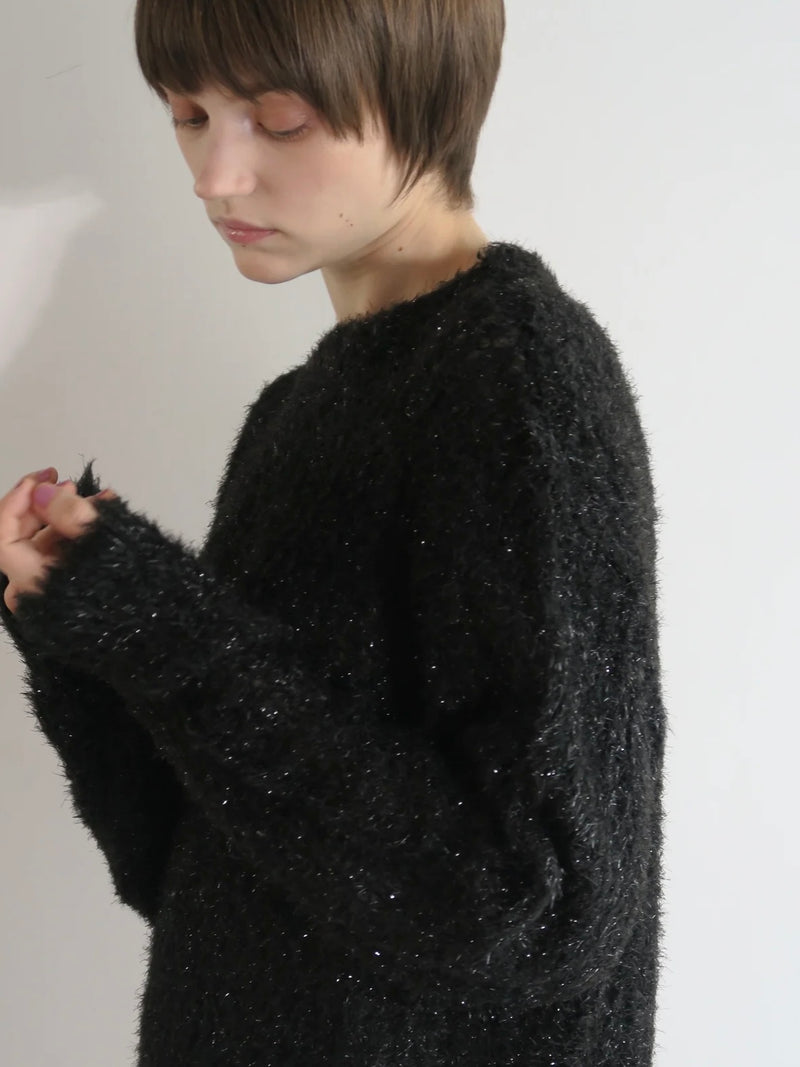 GLITTER ROUND NECK KNIT