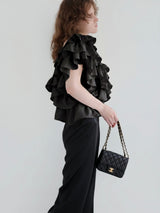SATIN RAFFLE FRILL TOPS