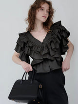 SATIN RAFFLE FRILL TOPS