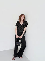 SATIN RAFFLE FRILL TOPS