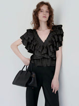 SATIN RAFFLE FRILL TOPS
