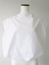 cropped balloon sleeveless tops
