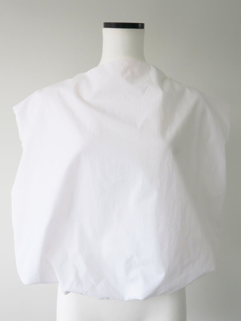 cropped balloon sleeveless tops