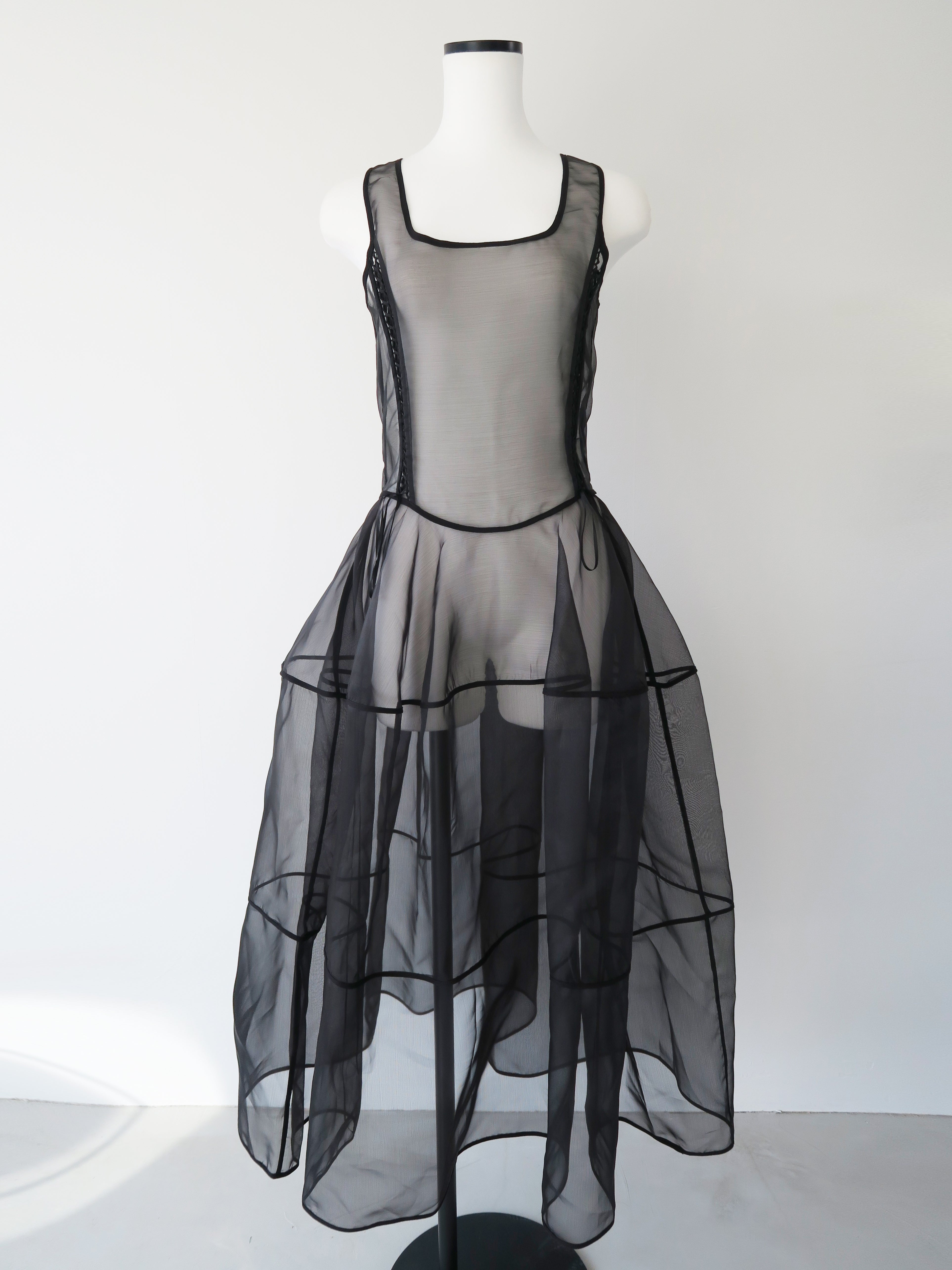 ワンピース amomma lace up sheer corset dress LACE UP SHEER CORSET DRESS – AMOMMA