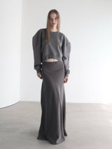 puff sleeve sweat - 起毛なし -
