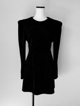 LAME PADDED MINI DRESS