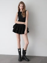 FRILL HEM MINI DRESS