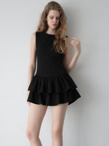 FRILL HEM MINI DRESS