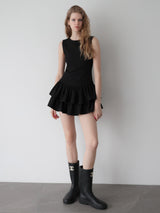 FRILL HEM MINI DRESS