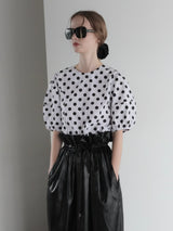 polka dot blouse