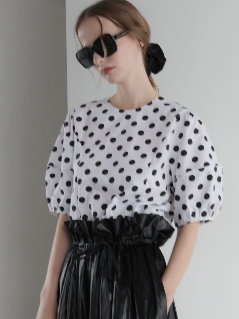polka dot blouse