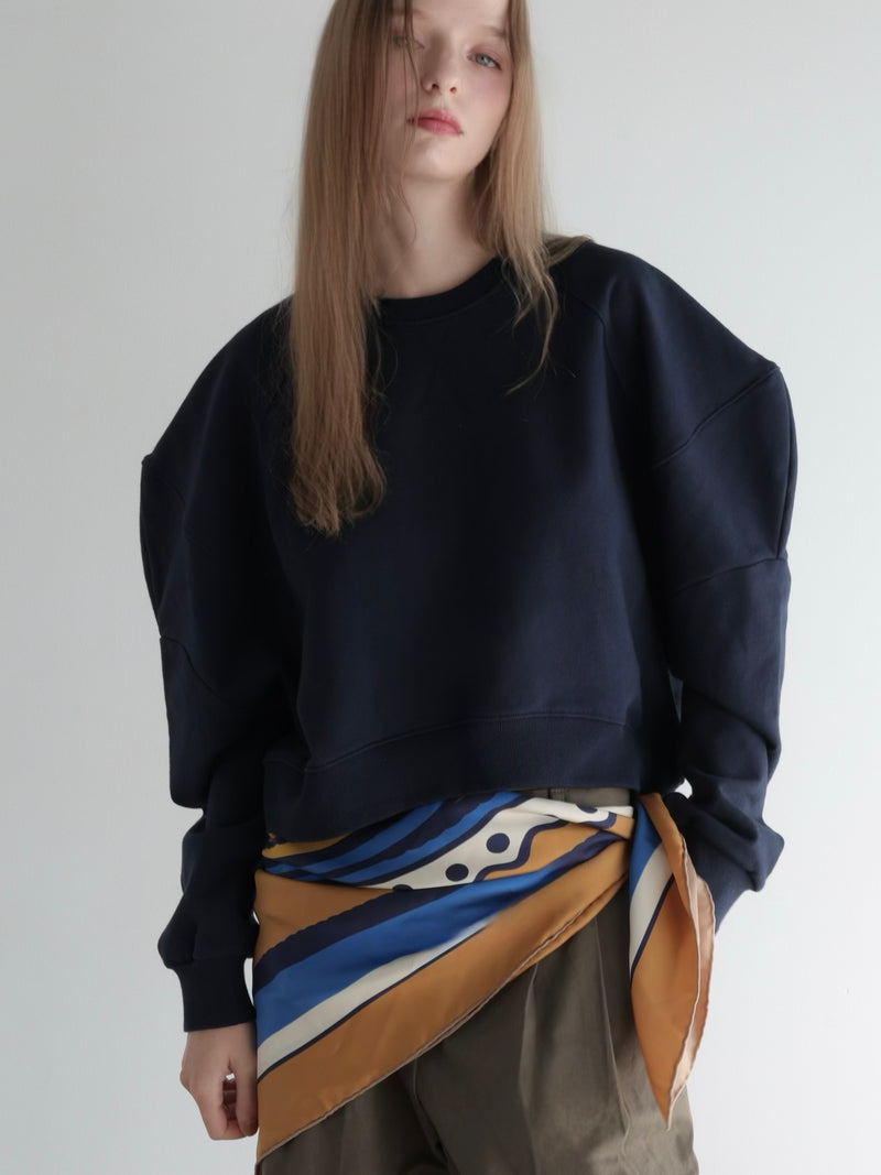 puff sleeve sweat - 起毛なし -