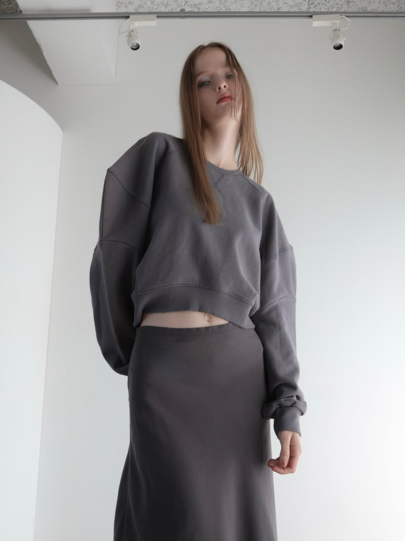 puff sleeve sweat - 起毛なし -