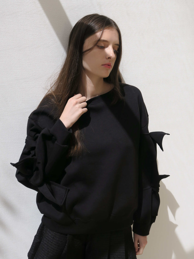 新作【阪急うめだ本店POP UP】 RIBBON SLEEVE SWEAT