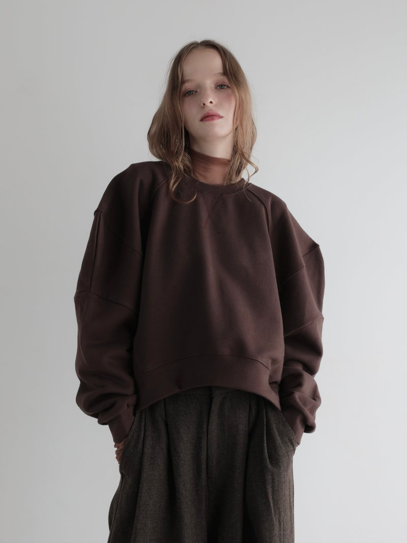 puff sleeve sweat - 起毛なし -