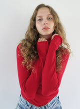 THUMBHOLE TURTLE NECK KNIT