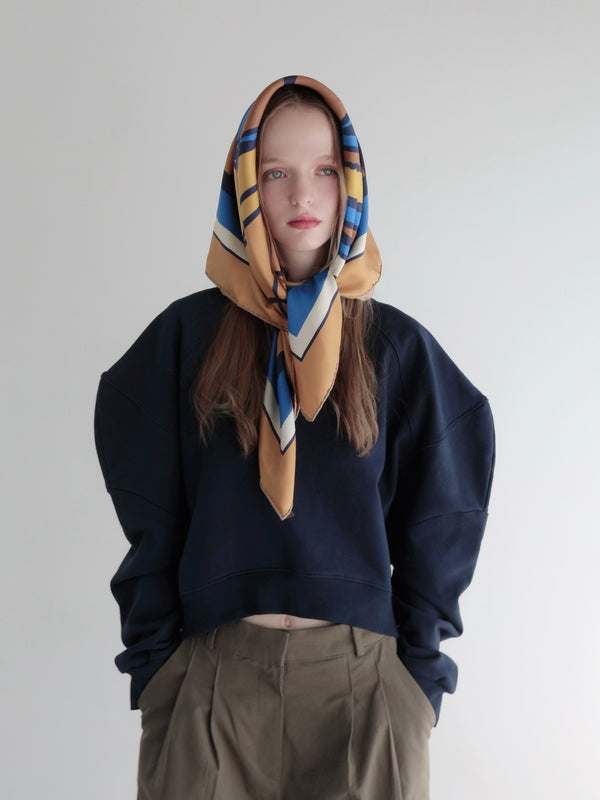 puff sleeve sweat - 起毛なし -
