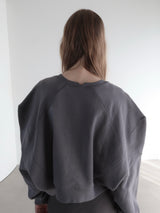 puff sleeve sweat - 起毛なし -