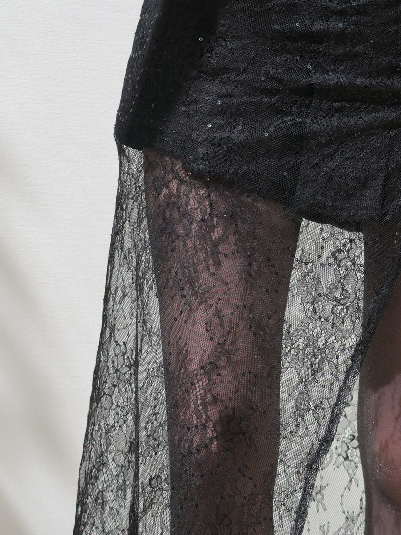 新作【阪急うめだ本店POP UP】 SPANGLE LACE WRAP SKIRT