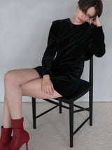 LAME PADDED MINI DRESS