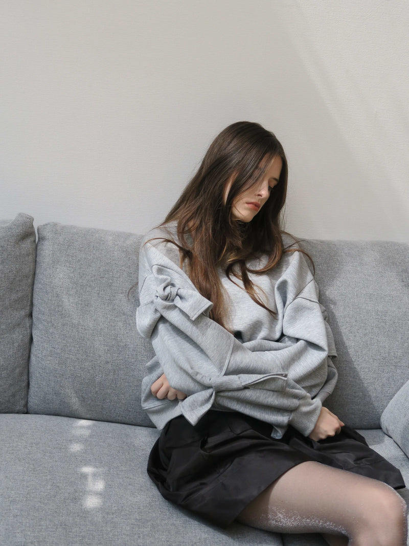 新作【阪急うめだ本店POP UP】 RIBBON SLEEVE SWEAT