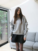 新作【阪急うめだ本店POP UP】 RIBBON SLEEVE SWEAT