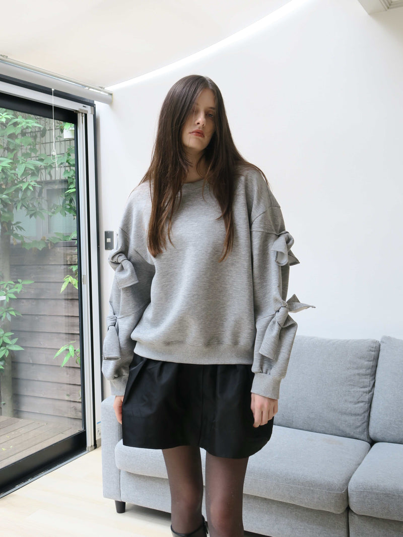 新作【阪急うめだ本店POP UP】 RIBBON SLEEVE SWEAT