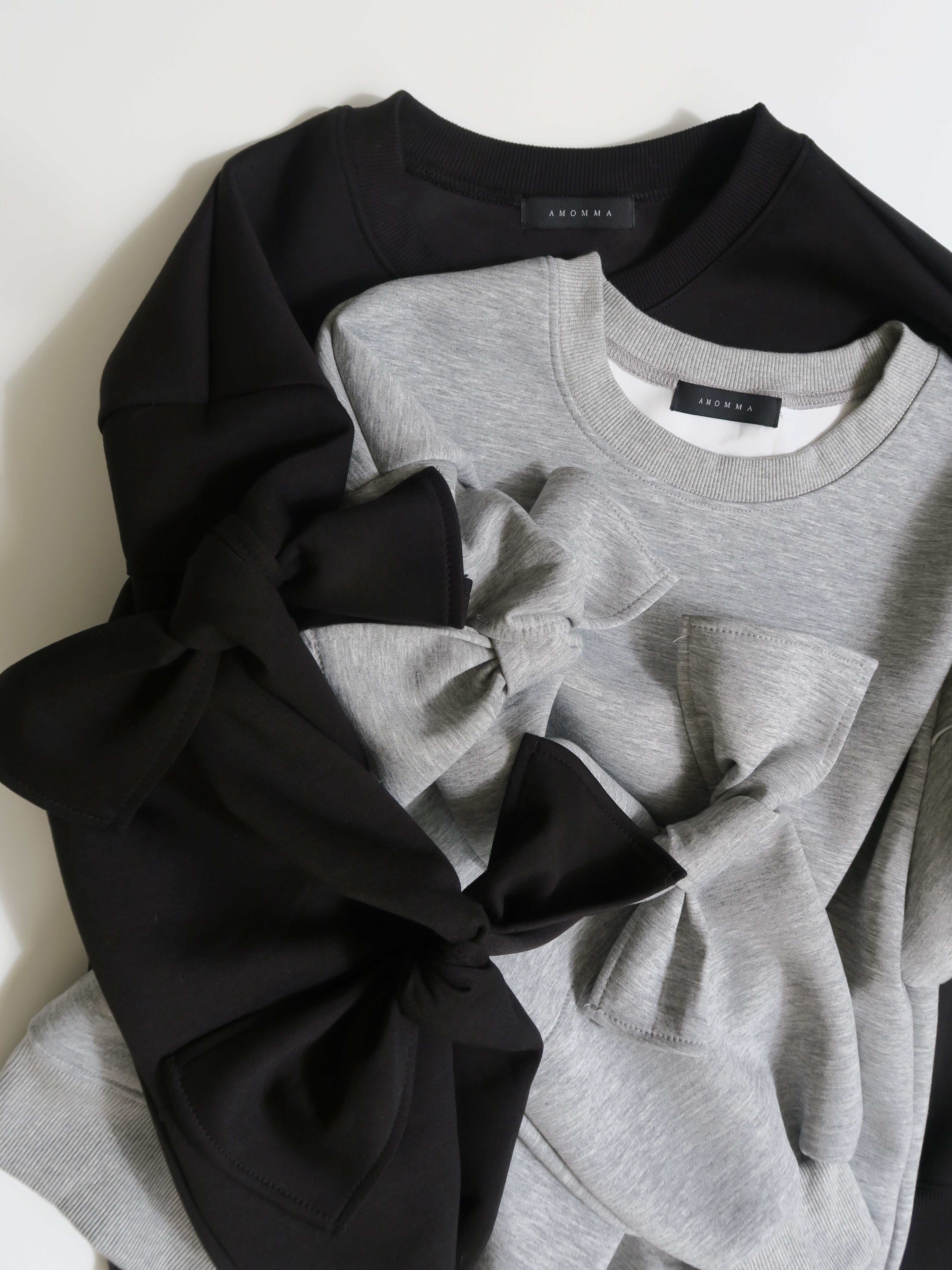 ribbon sleeve sweat – AMOMMA