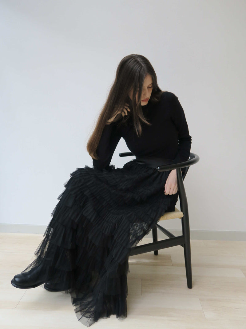 予約【阪急うめだ本店POP UP】 TIERED TULLE SKIRT