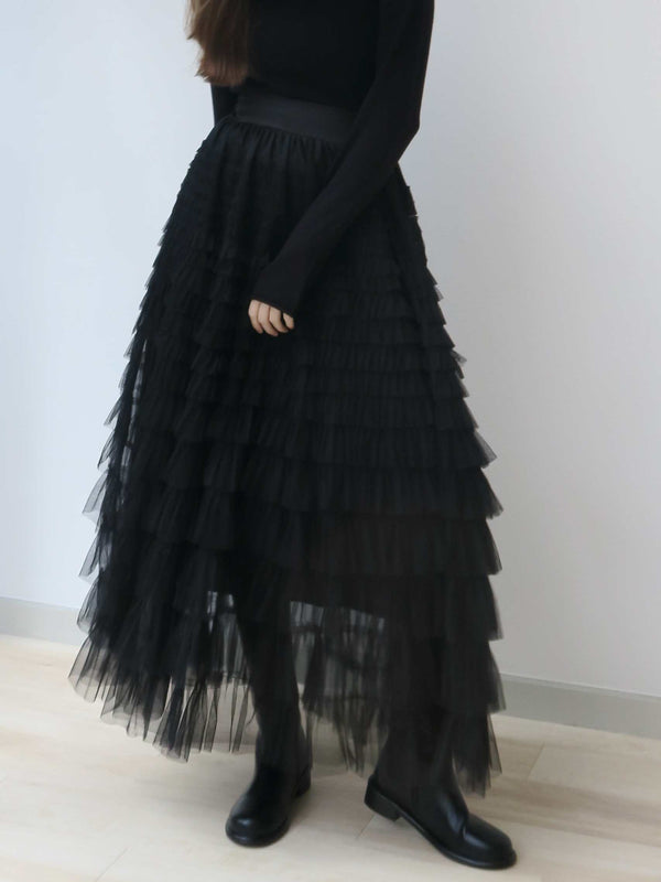 予約【阪急うめだ本店POP UP】 TIERED TULLE SKIRT